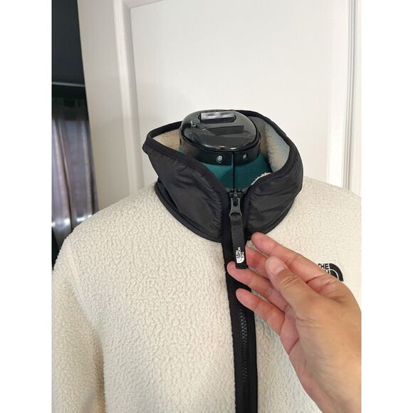 The North Face Fleece Sherpa Full Zip Contrast Trim Collar Pocket Cozy Jacket - Picture 7 of 16